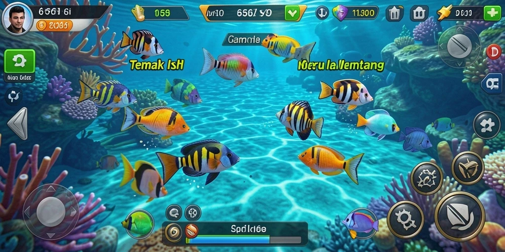 Tangkapan layar gameplay Tembak Ikan 666I yang seru.