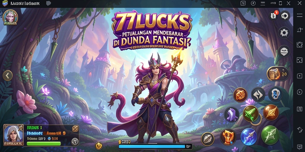 Tampilan menarik dari gameplay petualangan 77LUCKS