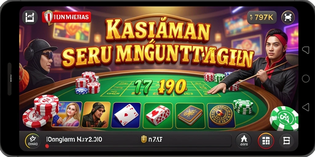 Tampilan gameplay mendebarkan dari aplikasi kasino 797K.