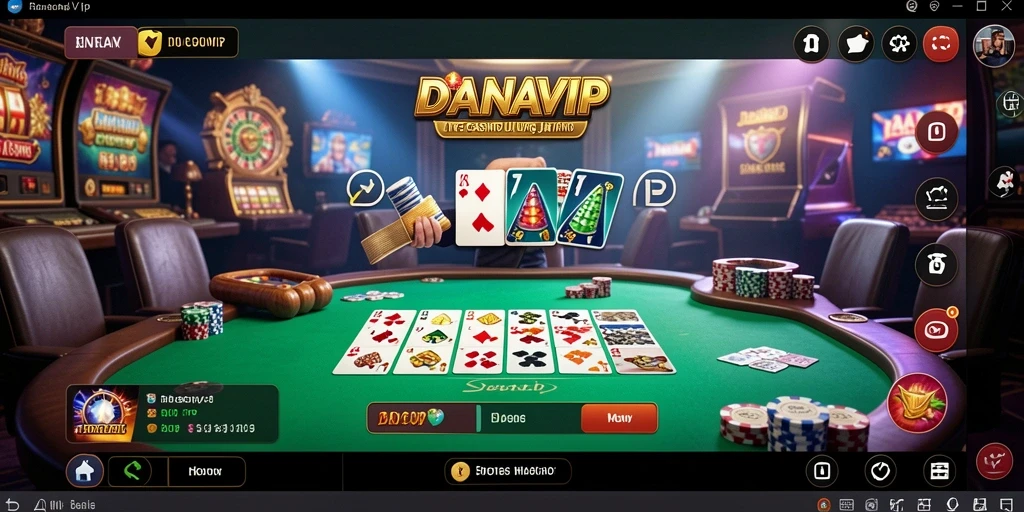 Screenshot gameplay Live Casino yang mendebarkan di DANAVIP.