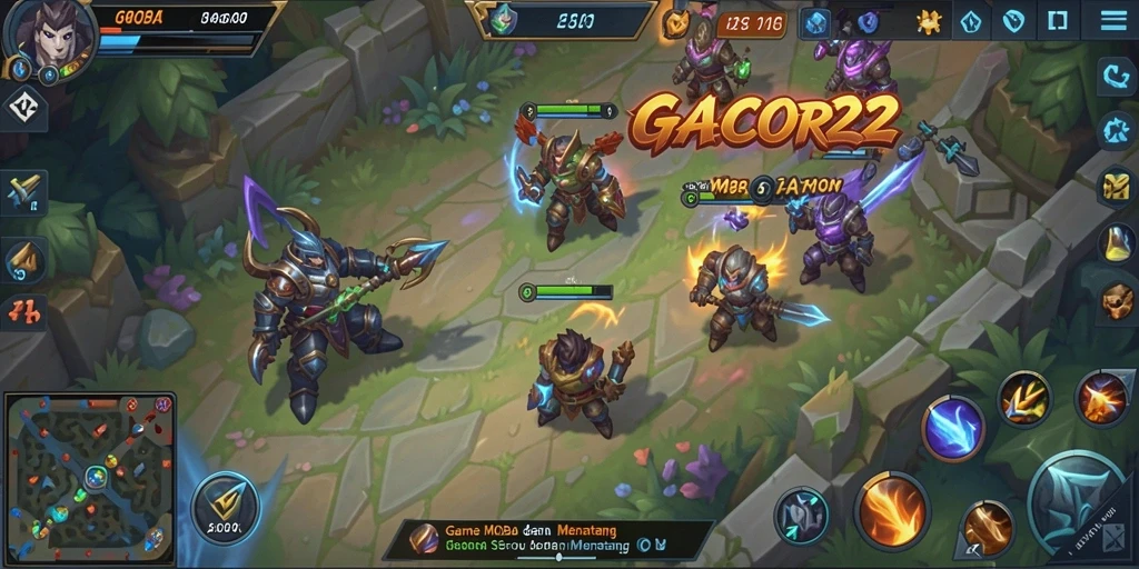 Tampilan gameplay seru dalam pertarungan tim di GACOR22.