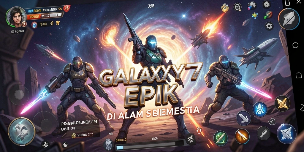 Tampilan gameplay yang mendebarkan dalam GALAXY77 dengan pertarungan intens.