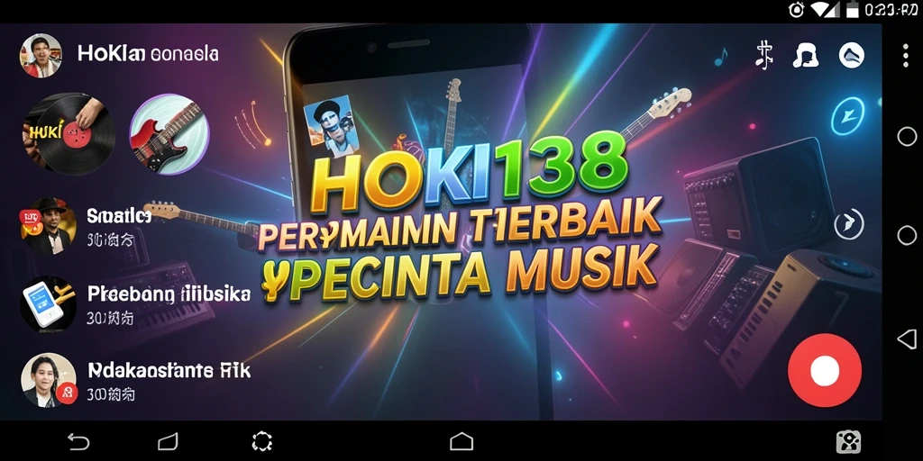 Tampilan pengguna HOKI138 saat bermain musik dengan antarmuka menarik.