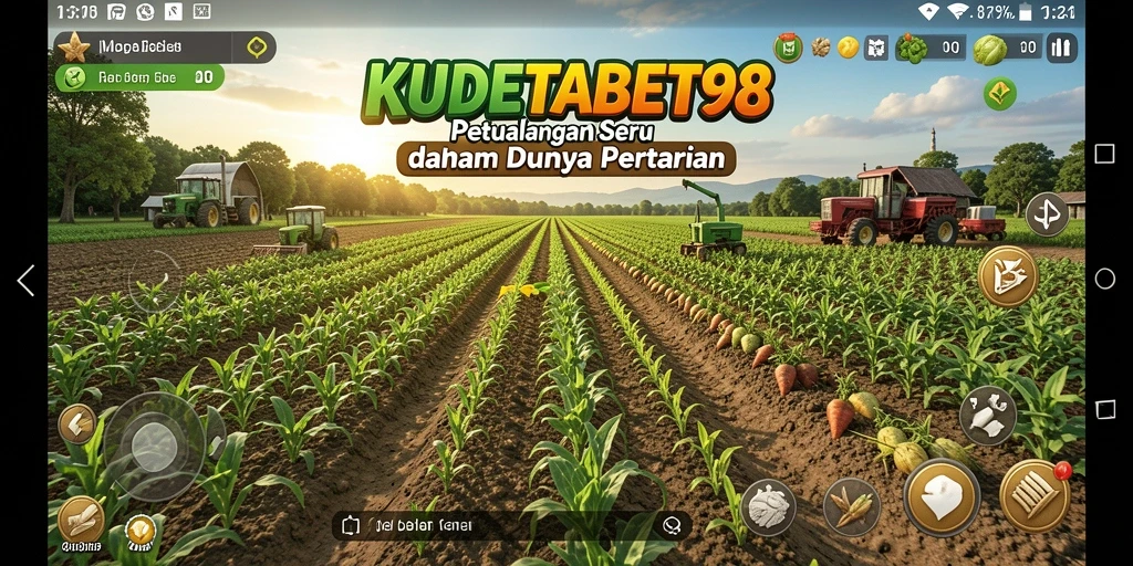 Gameplay KUDETABET98 yang seru dalam bertani dan mengelola sumber daya.