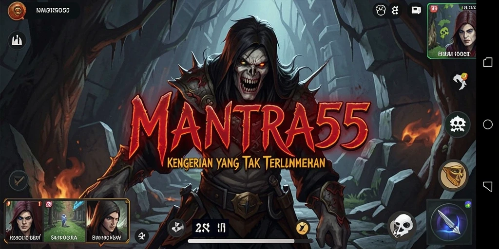 Tampilan gameplay menyeramkan dari MANTRA55 yang penuh ketegangan.