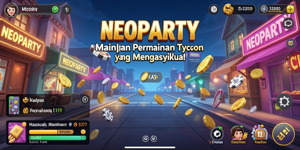Tampilan gameplay NEOPARTY yang menantang dan menarik.