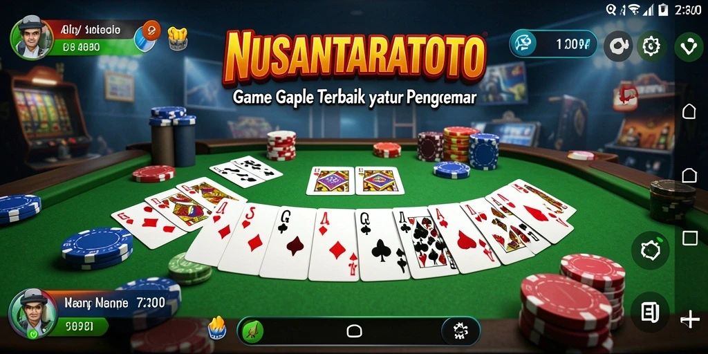 Tampilan seru gameplay Gaple di NUSANTARATOTO.