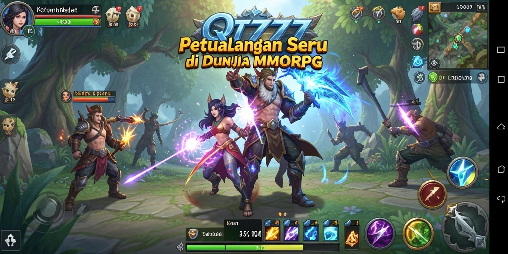 Screenshot gameplay QT777 menampilkan aksi epik dalam dunia MMORPG.