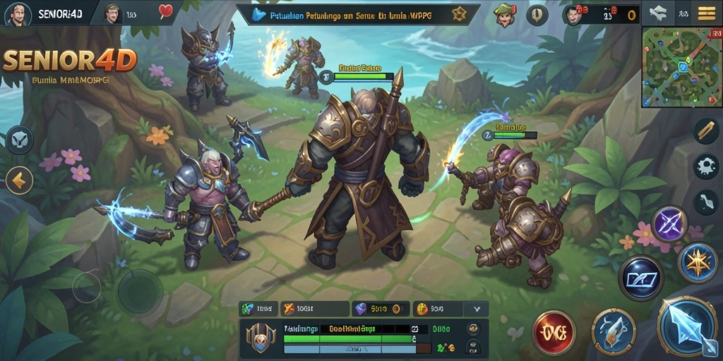 Tampilan aksi seru dalam gameplay MMORPG SENIOR4D.
