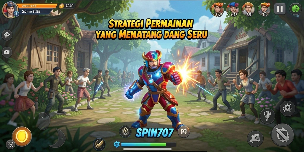 Tampilan gameplay SLG yang intens dan mendebarkan di SPIN707.