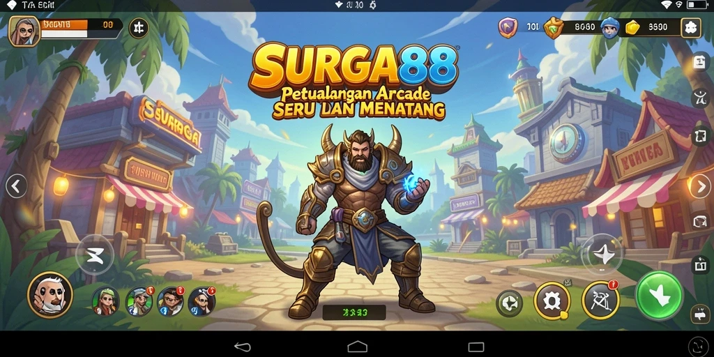 Tampilan gameplay seru dari SURGA88 dengan warna dan tantangan menarik.